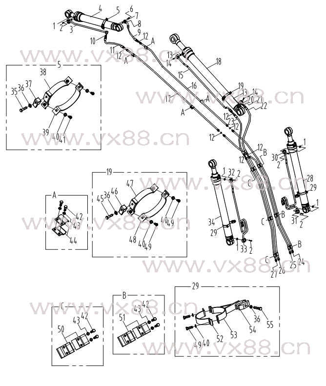 工作装置管路总成1
