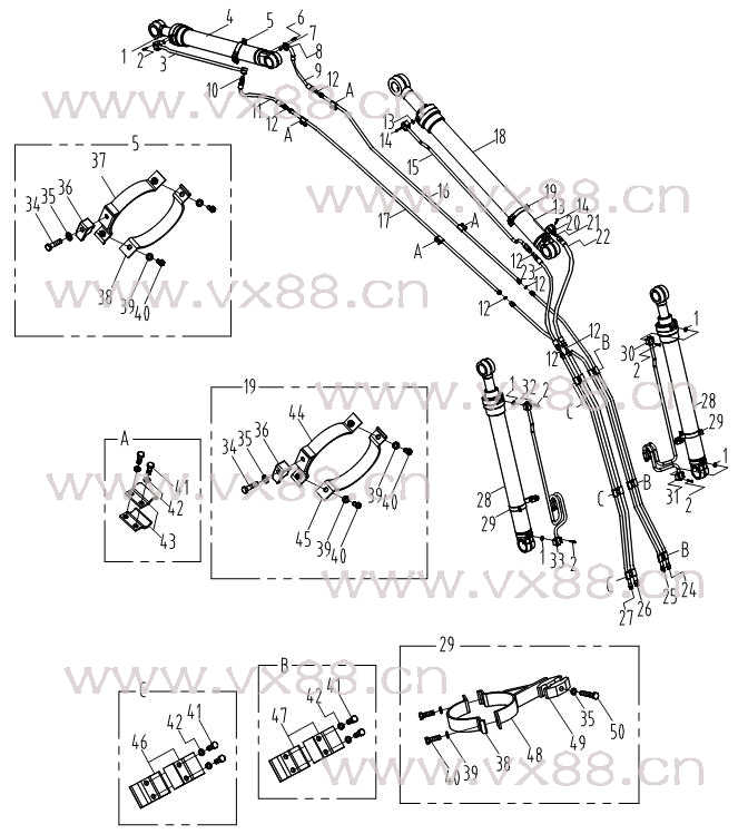 工作装置管路总成1