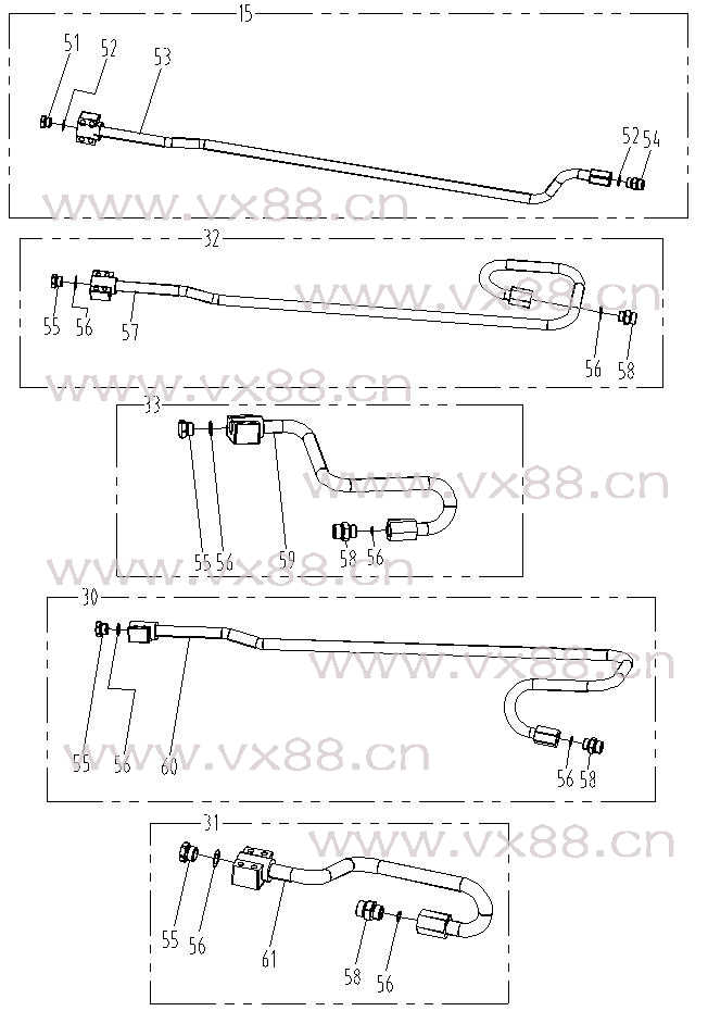 工作装置管路总成2