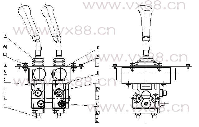 先导阀安装总成 44C0069