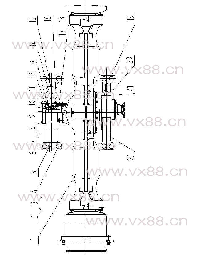 后桥总成 01E0043