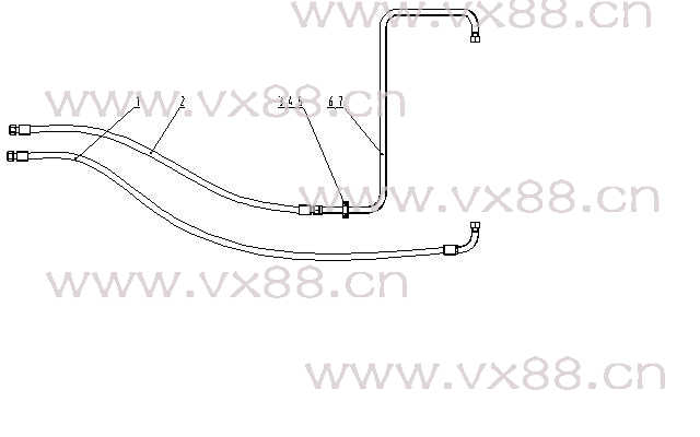 散热器进出油管路 00C0047