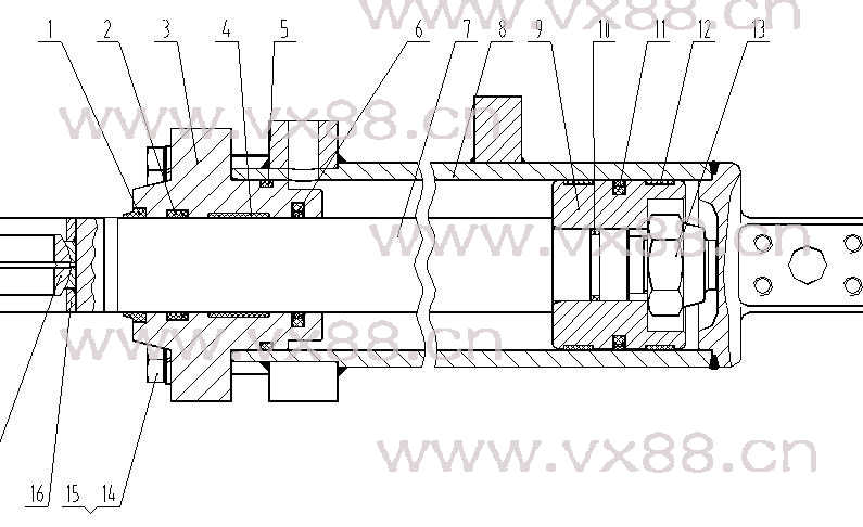 右转向油缸 10C0030